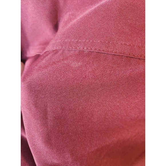 Airwalk Men Button Down Shirt XL Burgundy Long Sleeve Patches Military - Picture 7 of 7